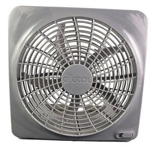 Portable Fan Box‎ Battery Operated Air Desk Cooler Cooling Personal Travel Gray